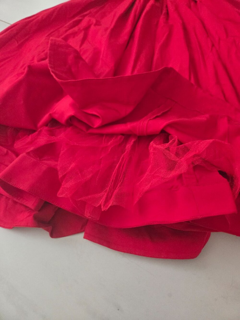 House of CB - Lady - Red Scarlet Corset Strapless Ballgown Dress - Picture 6 of 11